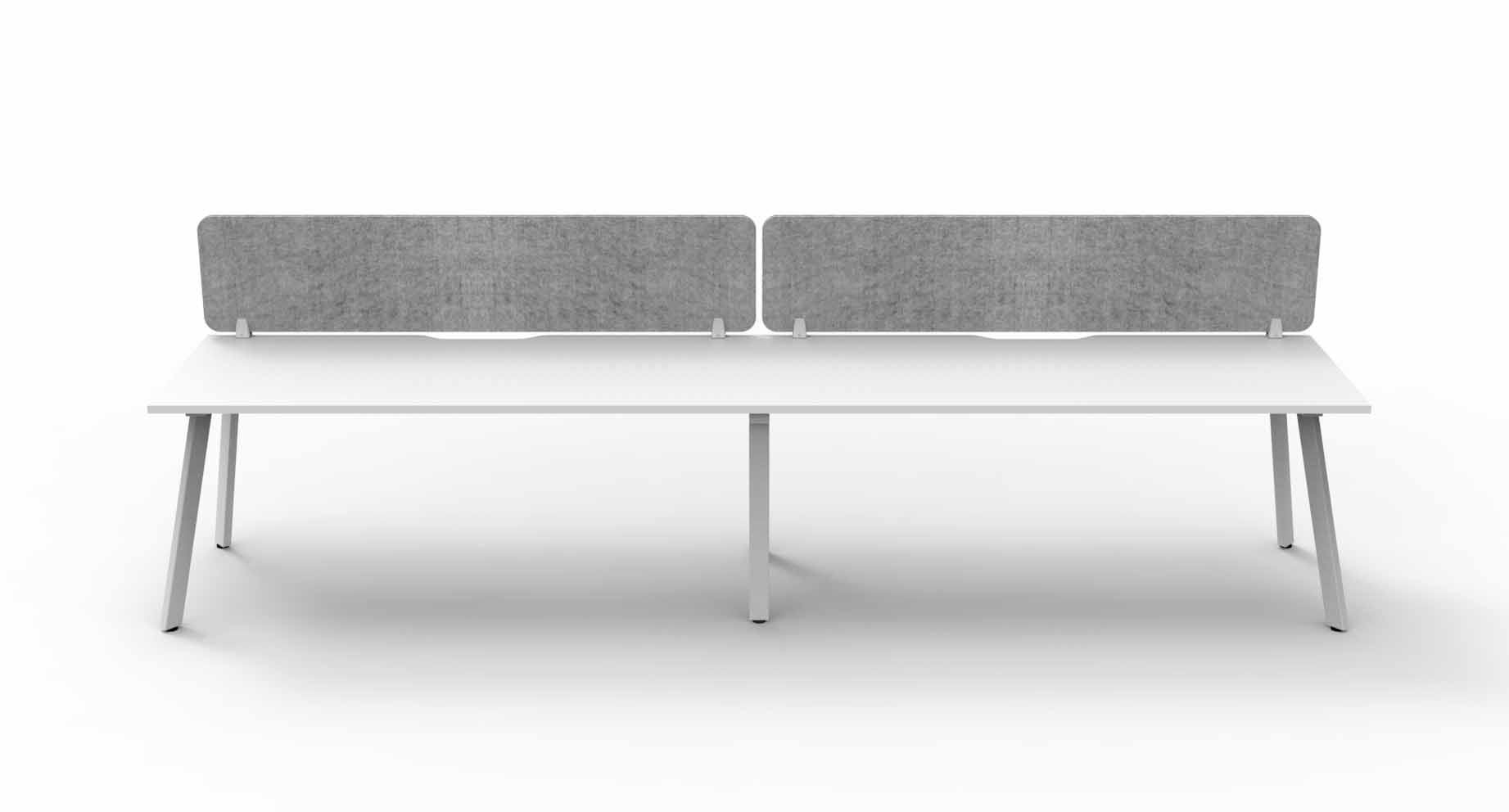 Eternity 2 Person Single Sided Workstation - with Eco Screen